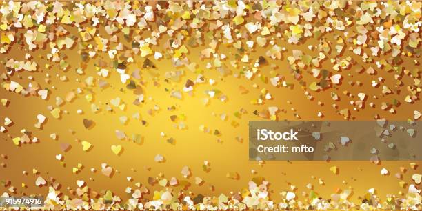 Golden Confetti Stock Illustration - Download Image Now - Abstract, Achievement, Calendar