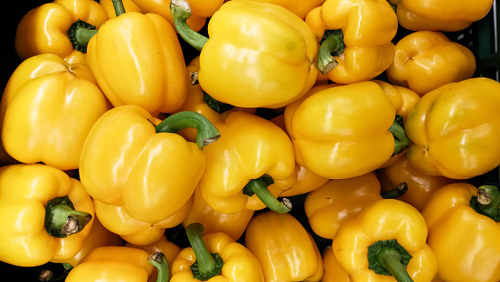 yellow bell peppers background