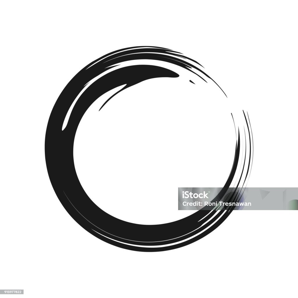 Zen Symbol Vector Graphic Zen Symbol Abstract Brush Vector Graphic Design Circle stock vector