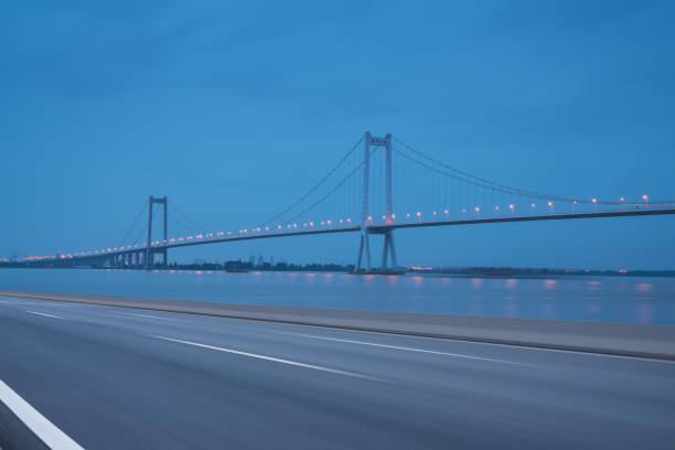 istock Yangtze river bridge and port scenery in China 915978792