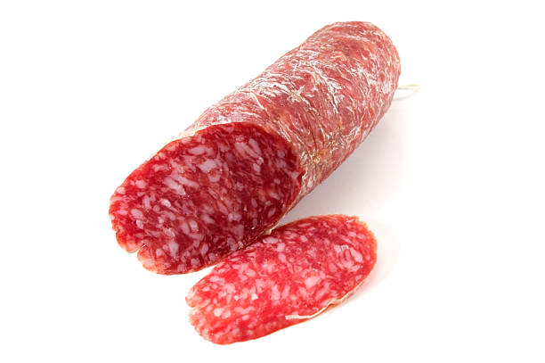 salame - delicatessen meat cold cuts chopped - fotografias e filmes do acervo