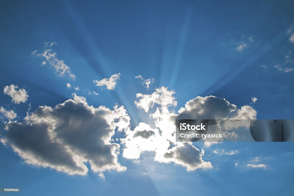 Heavenly Sun Beams  Back Lit Stock Photo