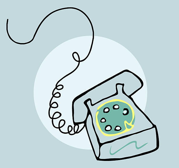 Telephone vector art illustration