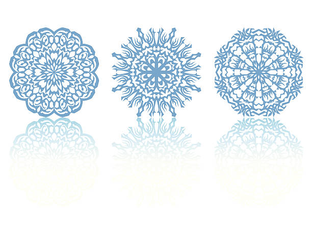 Snowflakes vector art illustration