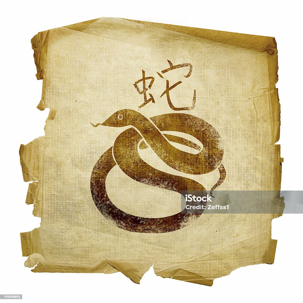 Змея Zodiac значок, изолированные на белом фоне. - Стоковые иллюстрации Аборигенная культура роялти-фри