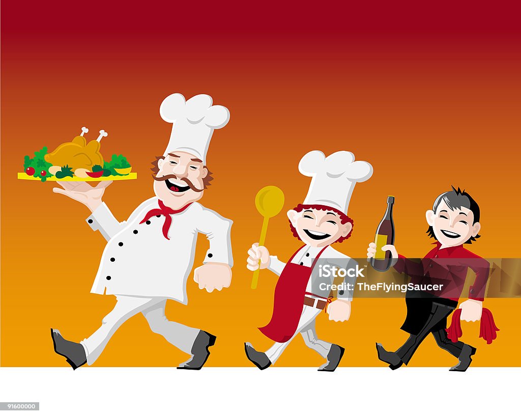 Cook equipe - Ilustração de Chef de cozinha royalty-free