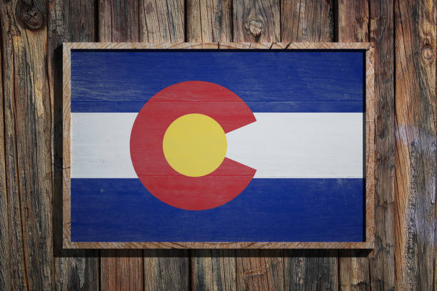 Wooden Colorado flag