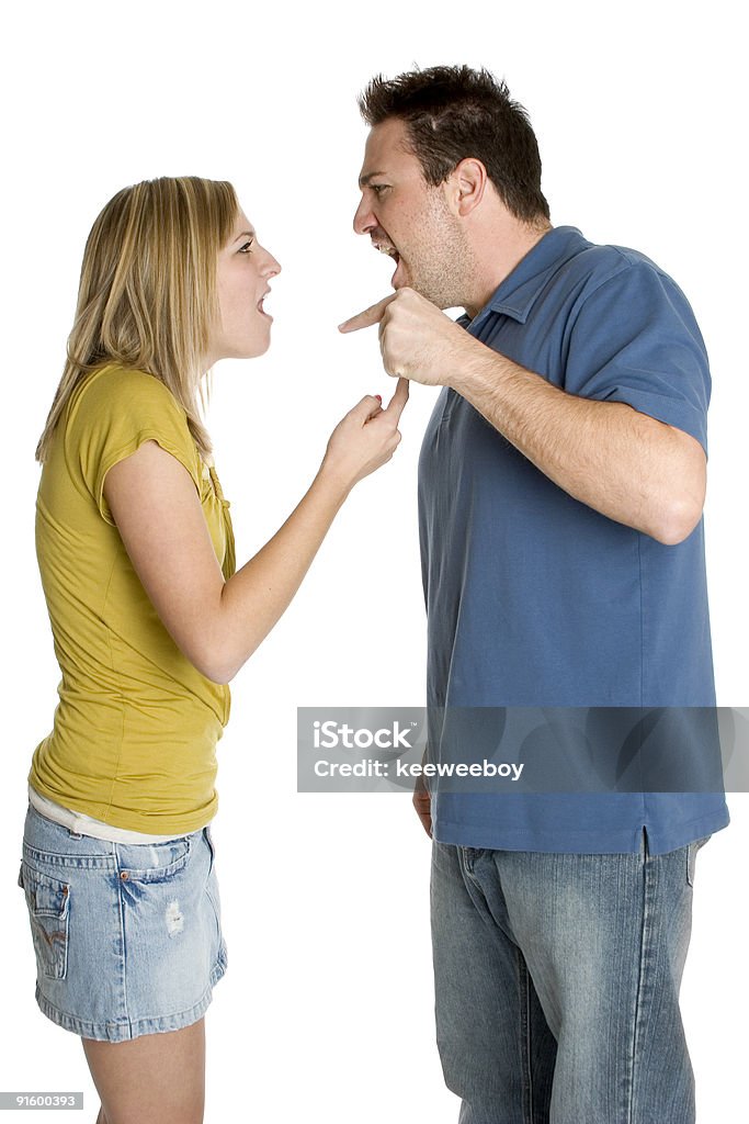 Angry 커플입니다 - 로열티 프리 가리키기 스톡 사진