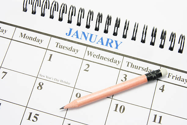 istock Pencil and Desk Calendar 91600627