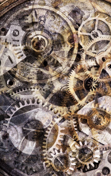 istock grey and yellow old and abstract pinion mechanism background 916008352