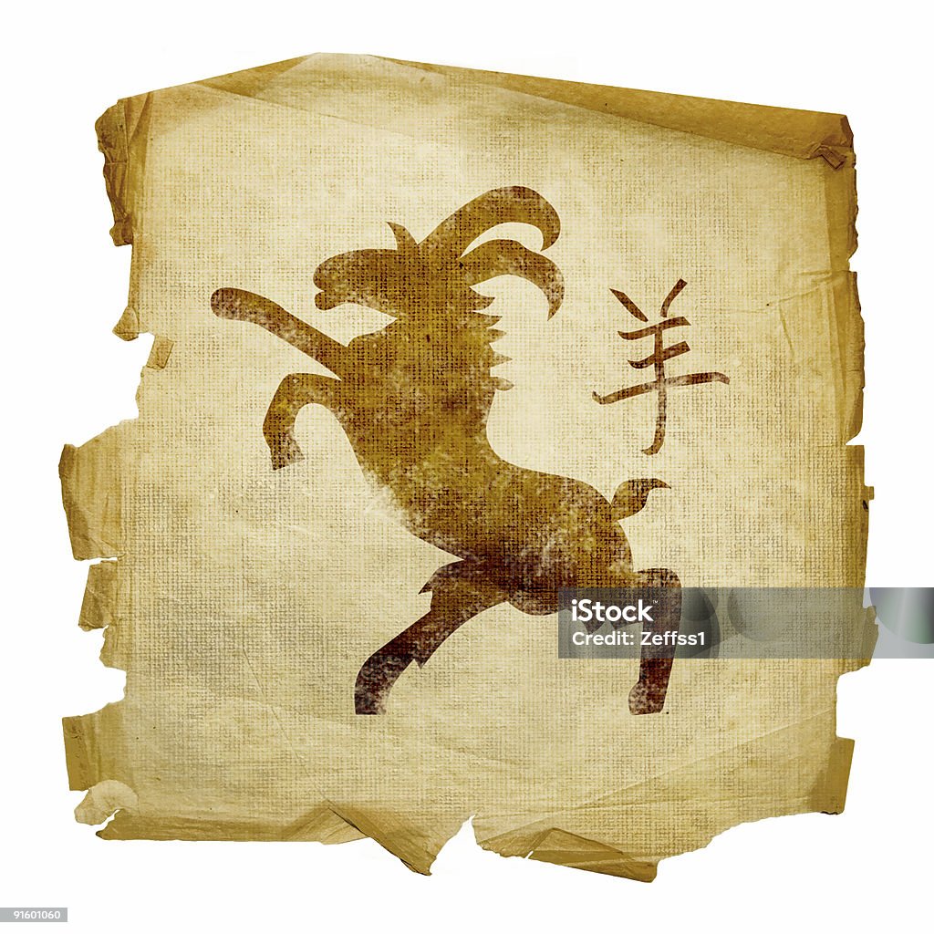Cabra Zodiac icono aislado sobre fondo blanco. - Ilustración de stock de Acuario - Signo zodíaco de aire libre de derechos