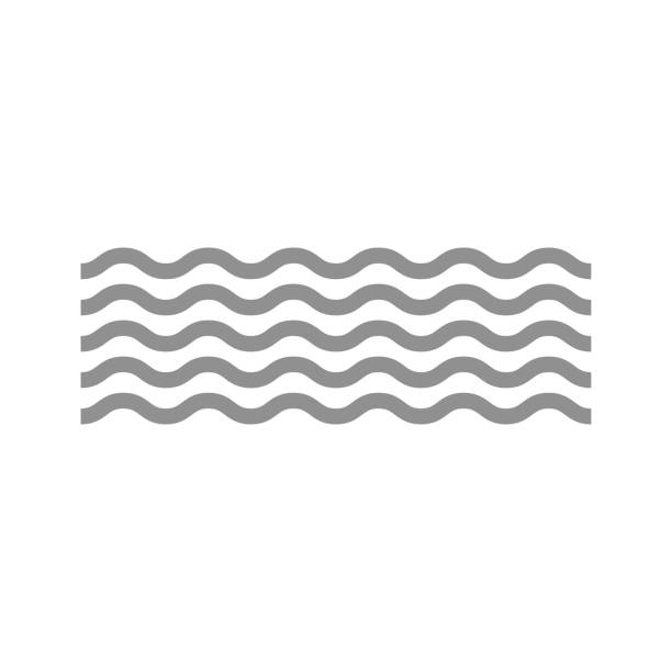 Wave icon Wave icon river patterns stock illustrations