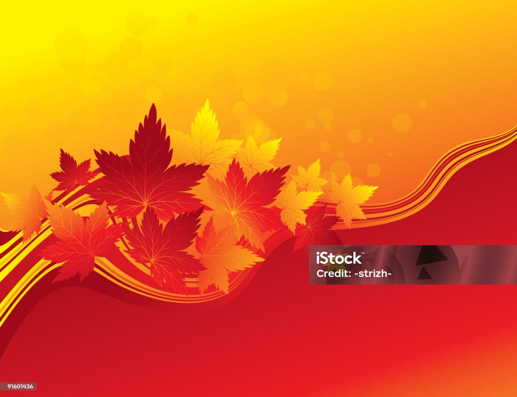 Herbst Blatt Hintergrund - Lizenzfrei Abstrakt Stock-Illustration