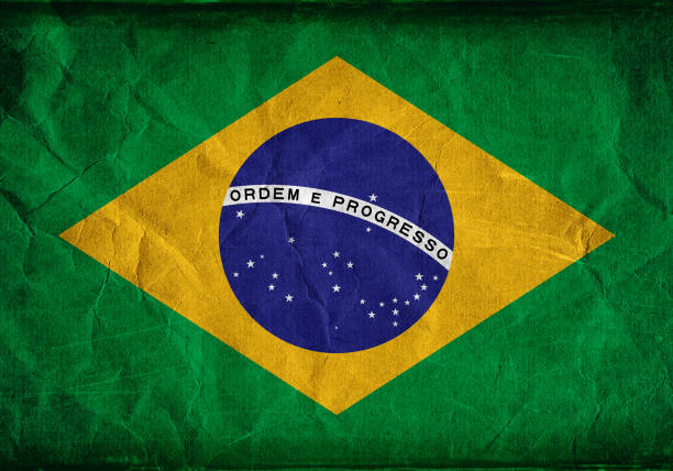 гранж флаг бразилии фон - flag brazil brazilian flag dirty стоковые фото и изображения