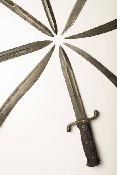 Isolated dagger with assorted blades of weapons