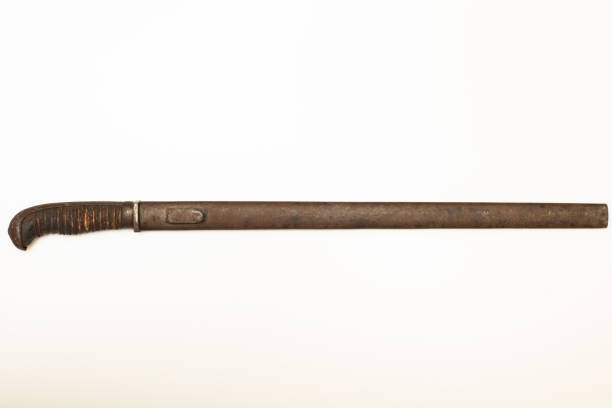 istock Close up view of old short sword in scabbard 916016184
