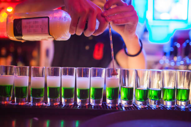 Preparation of a green cocktail