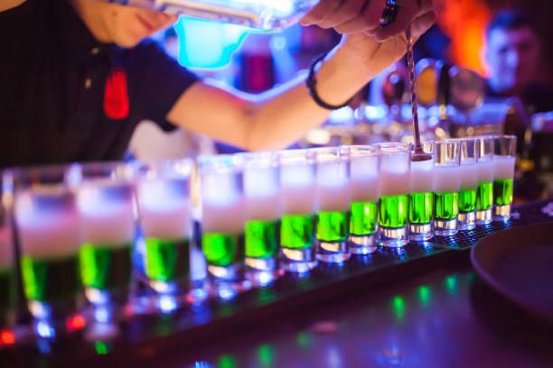 Preparation of a green cocktail