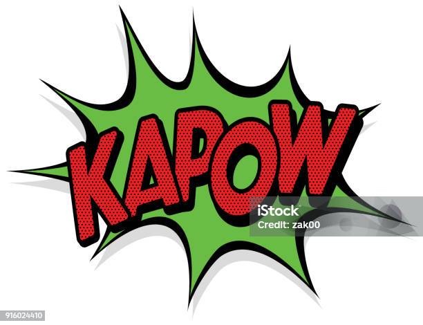 Kapow Effect Stock Illustration - Download Image Now - Comic Book, Striped, Cartoon