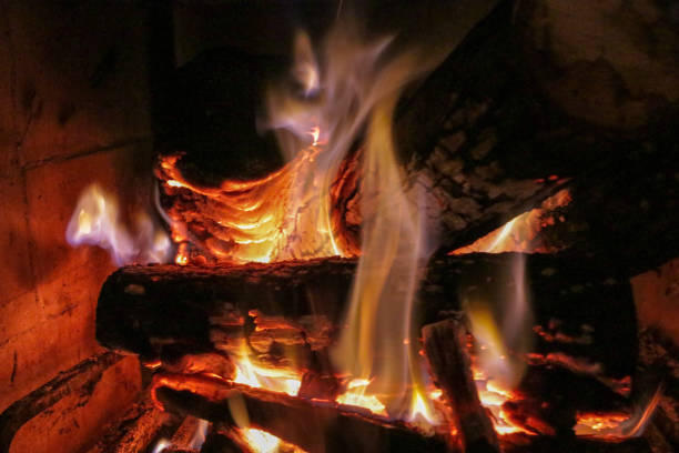 istock Fireplace fire in the home 916031738