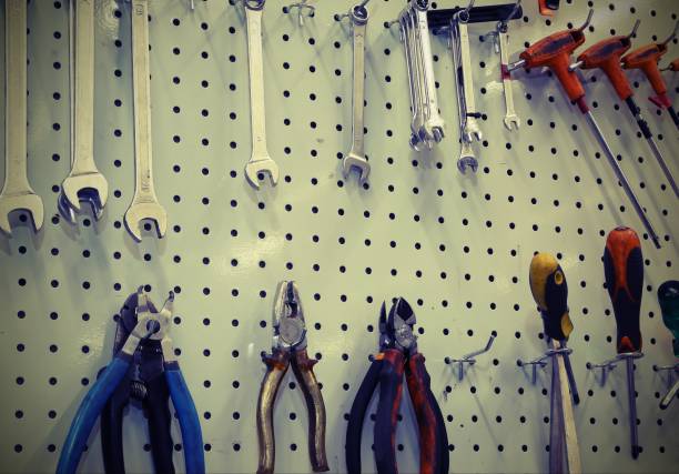 istock repair tools of a mechanical workshop with vintage style effect 916032926