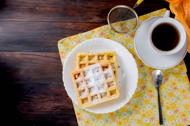 istock Viennese wafers with sugar powder 916032930