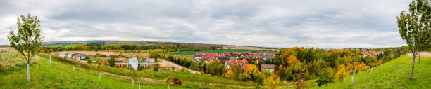 Panoramic view of a small town near Prague