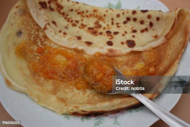 Crepe Of The Candlemas Stock Photo - Download Image Now - Breakfast, Candlemas, Cooking