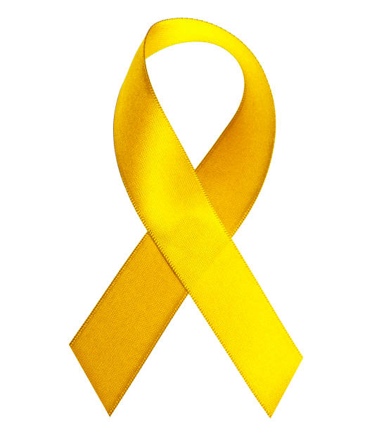 istock Yellow Support the Troops Ribbon isolated on white background 916039952