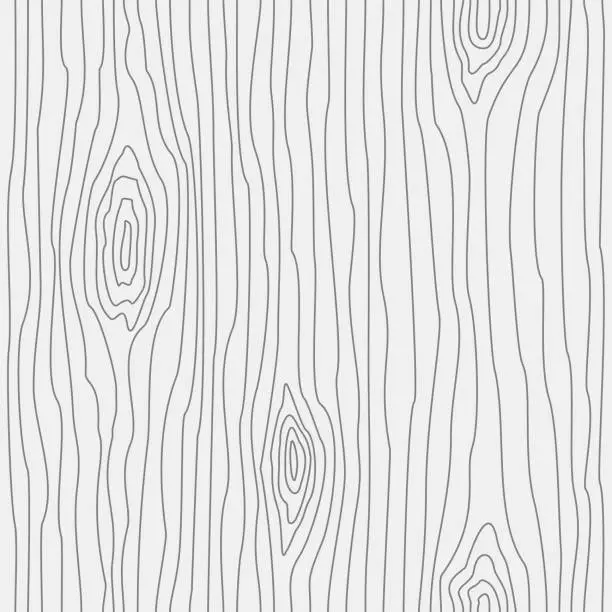 Vector illustration of Wood grain texture. Seamless wooden pattern. Abstract line background