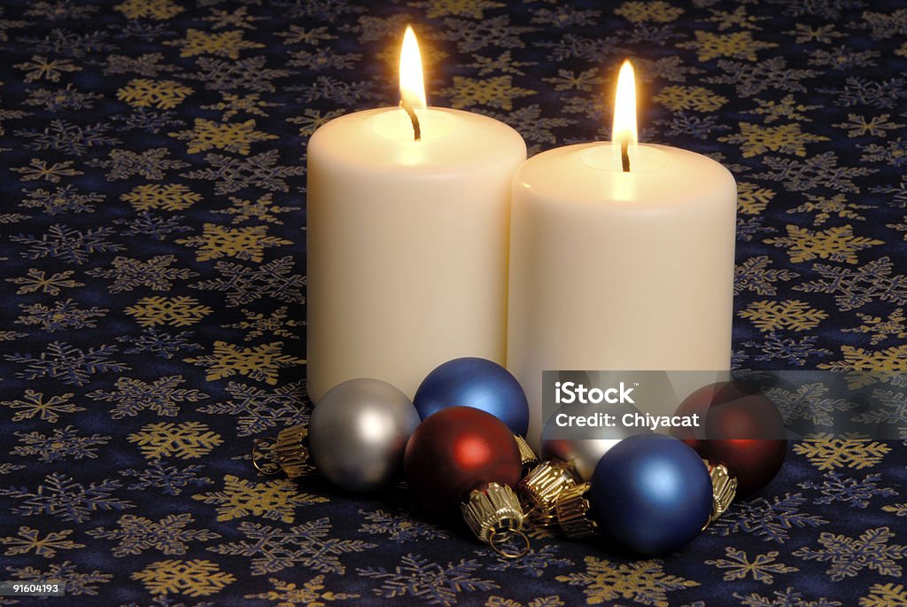 Candele natalizie - Foto stock royalty-free di Albero
