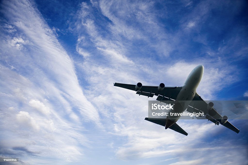 Jumbo Decollare - Foto stock royalty-free di Aereo di linea