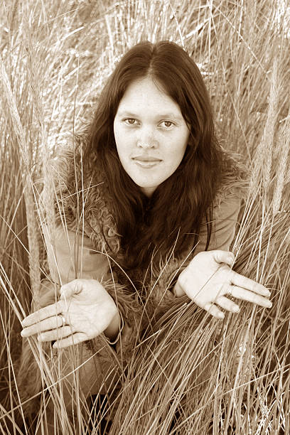 istock Young Woman in Beach Grasses 91604989