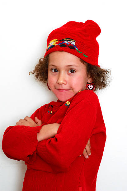 istock Smile girl in red hat 91605354