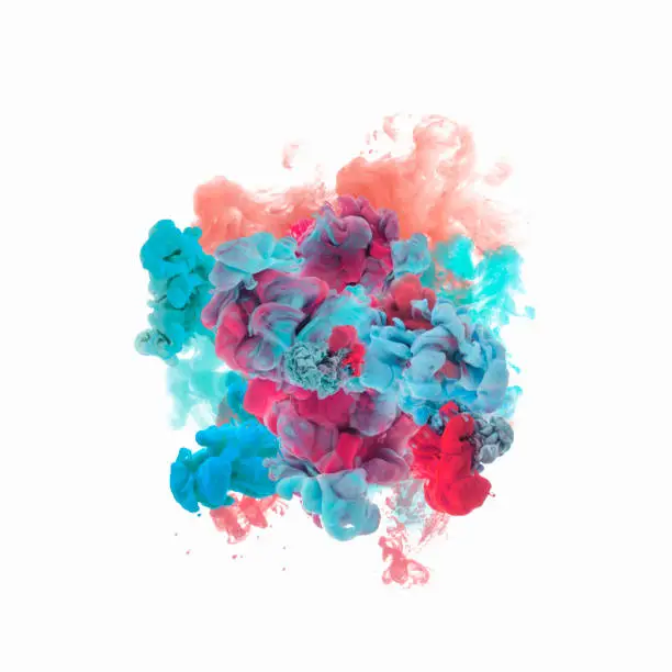 Photo of color ink in water