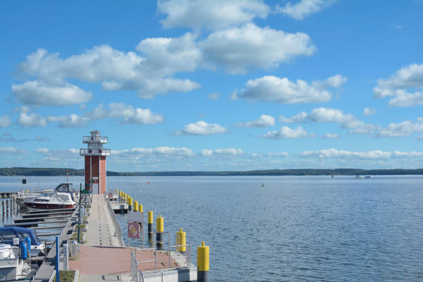 Pier and Lighthouse,Plau am See,Mecklenburg Lake District,Germany Pier and Lighthouse of Plau am See in Mecklenburg Lake District,Mecklenburg-Vorpommern,Germany mecklenburg lake district photos stock pictures, royalty-free photos & images
