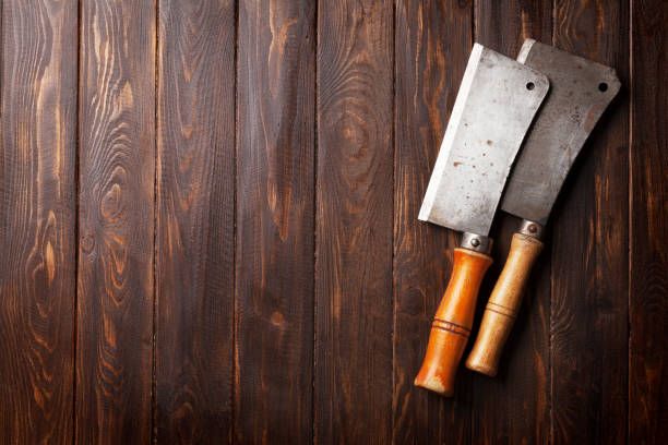 istock Butcher. Vintage meat knives 916061046