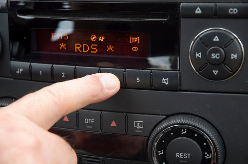 Integrated car radio with RDS system.