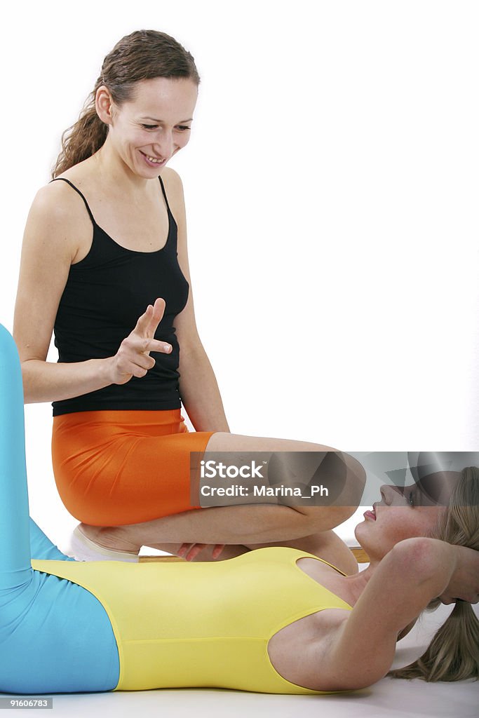 Sit ups esercizi - Foto stock royalty-free di Addome umano