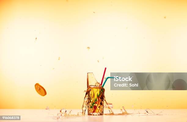 Drink Glass Smashing Stock Photo - Download Image Now - Broken, Drink, Drinking Glass