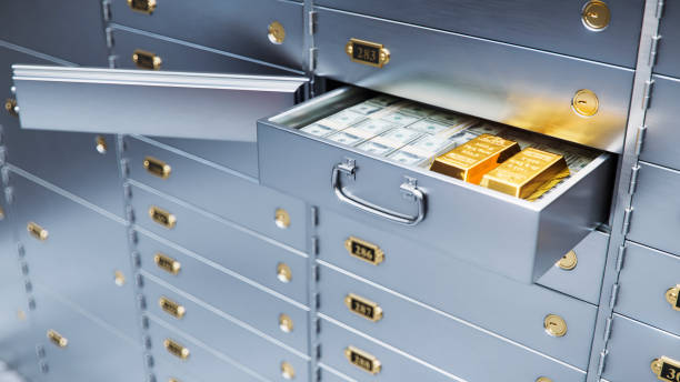 istock open bank safe door with dollars bills and gold inside 3d illustration 916068956