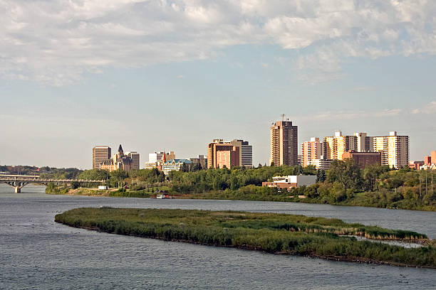 istock Downtown Saskatoon with Hotels and Condominiums 91607121