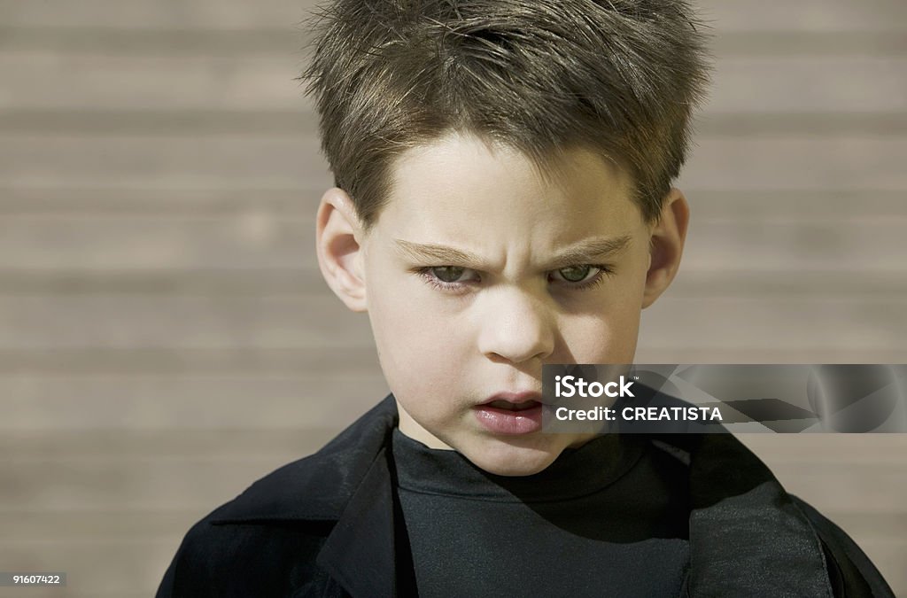 Close-Up de um garoto com atitude - Foto de stock de Criança royalty-free