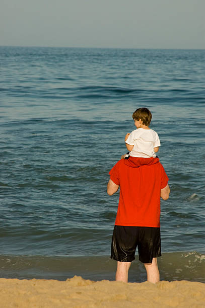 istock Father and Son at the Beach 91607498
