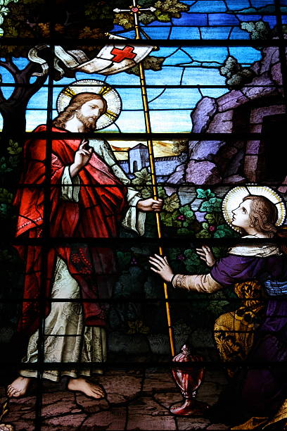 istock Church Stained Glass Leaded Window 91607717