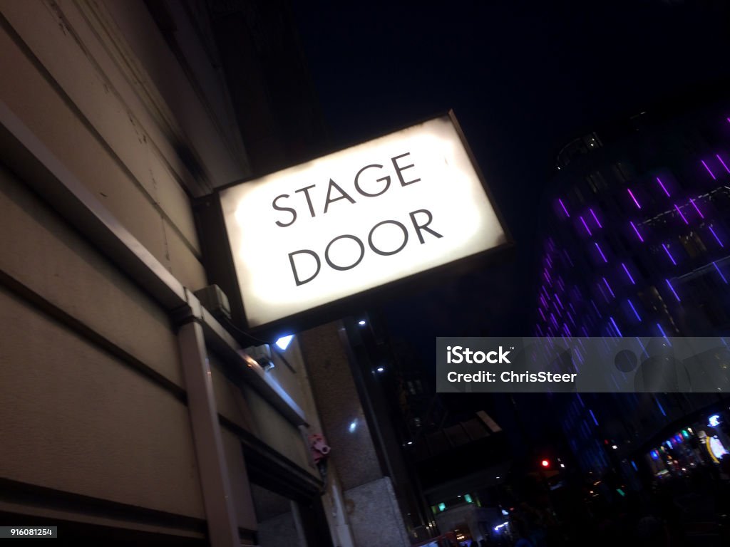 Stage door sign Theatrical Performance Stock Photo