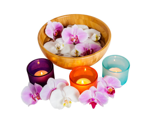 istock Orchids and candles isolated 916083840