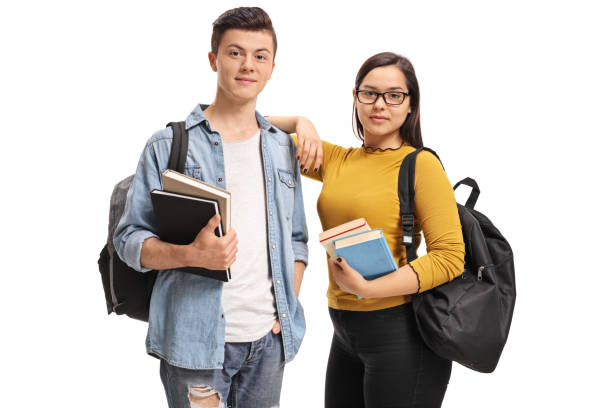 istock Teenage students with backpacks and books 916092254