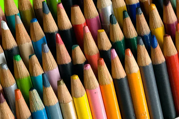 Photo of Colored pencils angled