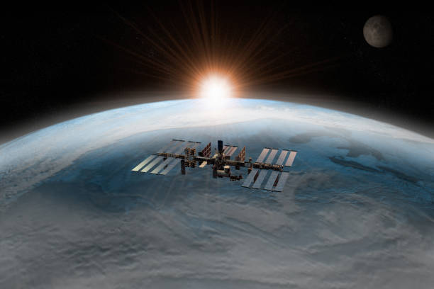 istock International Space Station orbiting the Earth 916100756